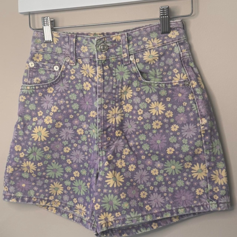 Zara High Waist Floral Shorts